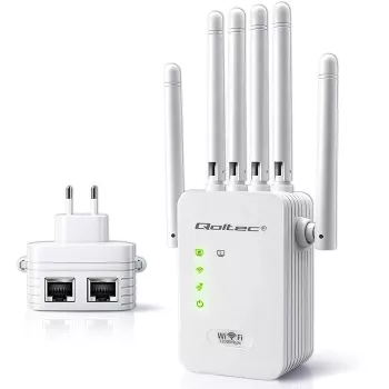 Wi‑Fi signāla pastiprinātājs QOLTEC AC1200 – QOLTEC AC1200 divjoslu…