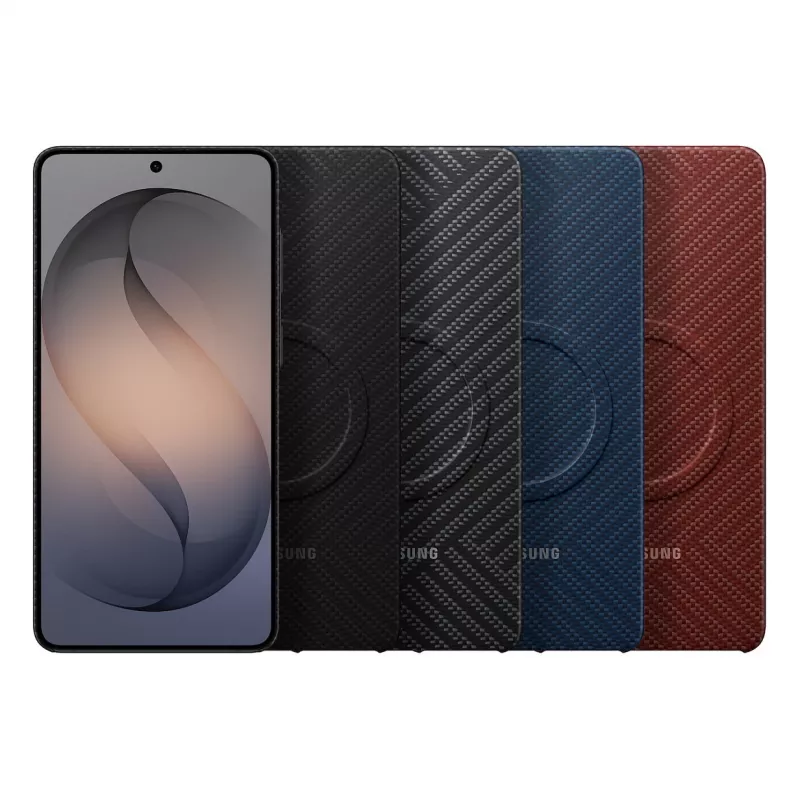 Samsung Carbon Magnet vāciņš Galaxy S26+, sarkans