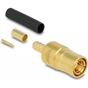 DELOCK SMB kontaktdakša 91786 presēšanai RG-174 un RG-316 ar termiski saraušanās caurulīti