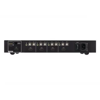 KVM slēdzis ATEN 4-portu USB HDMI ar CAC, 4K UHD 3840x2160@60Hz, metāla korpuss