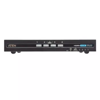 KVM slēdzis ATEN 4-portu USB HDMI ar CAC, 4K UHD 3840x2160@60Hz, metāla korpuss