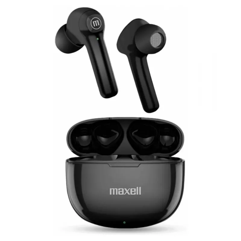 Maxell Dynamic+ bezvadu austiņas ar uzlādes futrāli Bluetooth melnā krāsā
