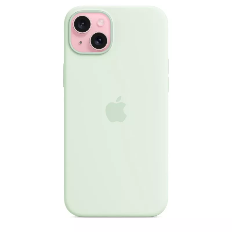 Silikona maciņš ar MagSafe Apple iPhone 15 Plus — Silikons, Piparmētru, 6.7 collu iPhone 15 Plus