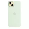 Silikona maciņš ar MagSafe Apple iPhone 15 Plus — Silikons, Piparmētru, 6.7 collu iPhone 15 Plus