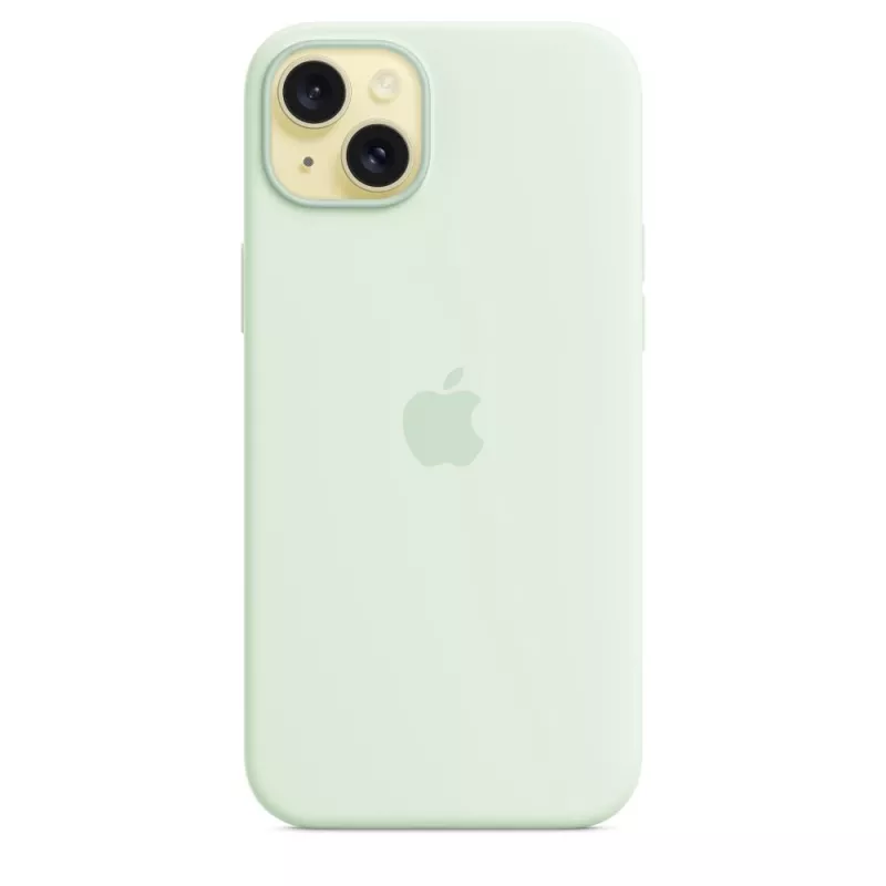 Silikona maciņš ar MagSafe Apple iPhone 15 Plus — Silikons, Piparmētru, 6.7 collu iPhone 15 Plus