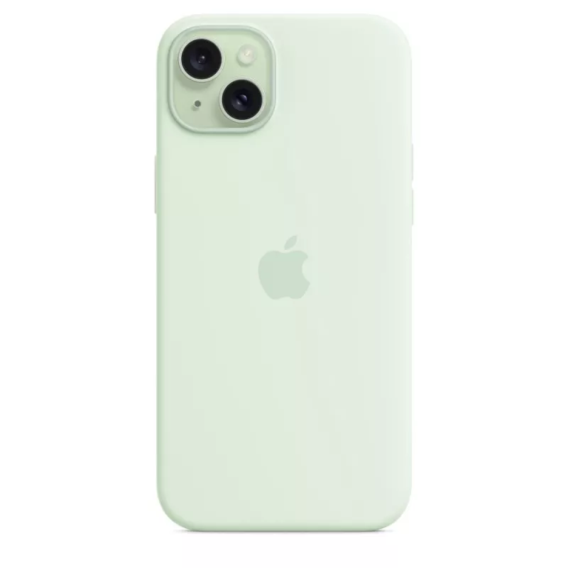 Silikona maciņš ar MagSafe Apple iPhone 15 Plus — Silikons, Piparmētru, 6.7 collu iPhone 15 Plus