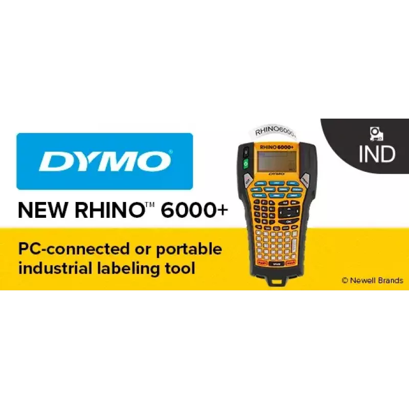 DYMO RHINO 6000+ ABC CASE UK Tiešā termiskā Termiskā pārnese Melns Dzeltens