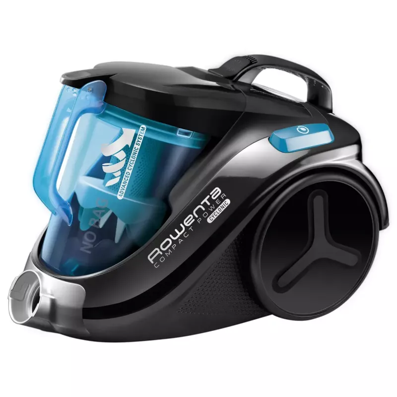 Cilindriskais putekļsūcējs ROWENTA Compact Power RO3731 — 750 W, sausā tīrīšana, bez maisiņa, 1,5 L, Putuplasta + HEPA filtrācija