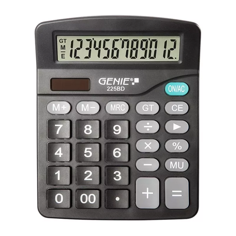 GENIE galda kalkulators 225 BD melns