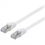 Tīkla kabelis Equip Cat.6A U/FTP plakanais komutācijas kabelis RJ-45 10 m balts