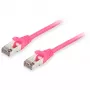 komutācijas kabelis Equip Cat.6A S/FTP RJ-45 3m Rozā