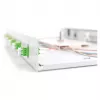 Optiskās šķiedras savienojumu kārba DIGITUS DN-96330/9APC 1U, aprīkota ar 6x LC-APC DX, OS2, polimērs/tērauds, gaiši pelēka