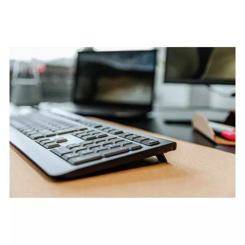 Cherry KW 3000 bezvadu tastatūra, universāla RF, QWERTY, portugāļu, melna