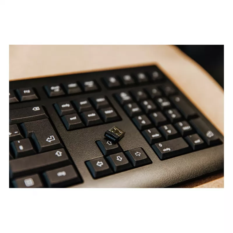 Cherry KW 3000 bezvadu tastatūra, universāla RF, QWERTY, portugāļu, melna