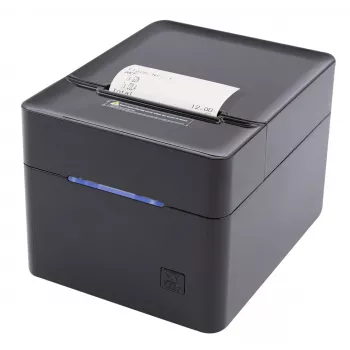POS printeris Olympia 947990055 — Tiešā termiskā druka, 250 mm/s, ruļļa diametrs 80 mm, drukas platums 80 mm, USB Type-A, RS-232, vadu, melns