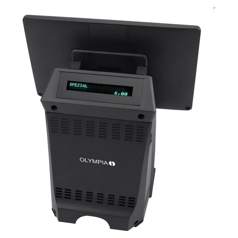 Viss-vienā skārienekrāna terminālis Olympia T210 10 collas (25,4 cm) LCD, Android 11, termotransfēra printeris, 8 cm platums, melns