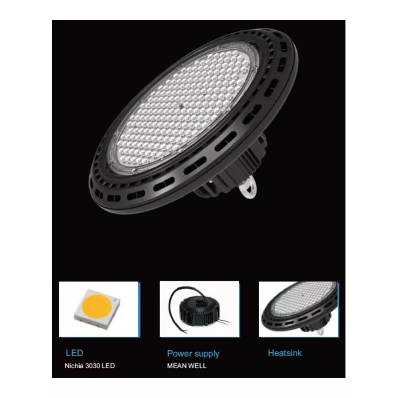 Synergy 21 LED iekaramais prožektors UFO 100W rūpniecības/noliktavu hallēm, dabiski balts 90°