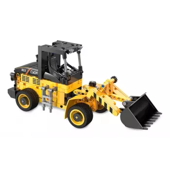 Iekrāvēja konstruktors Jamara CaDA Wheel loader Bricks, no 8 gadu vecuma, melns un dzeltens