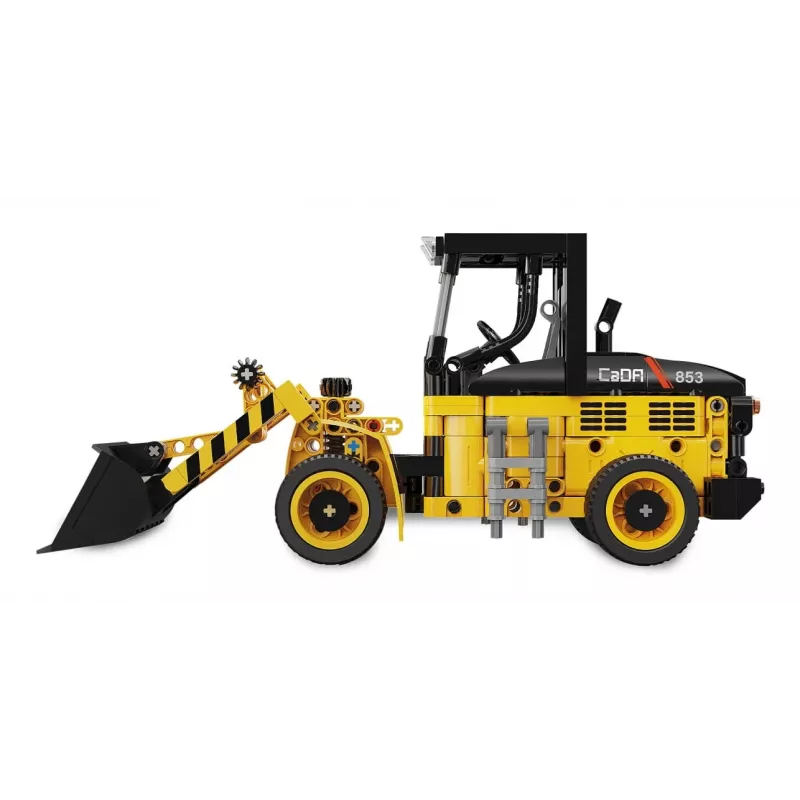 Iekrāvēja konstruktors Jamara CaDA Wheel loader Bricks, no 8 gadu vecuma, melns un dzeltens