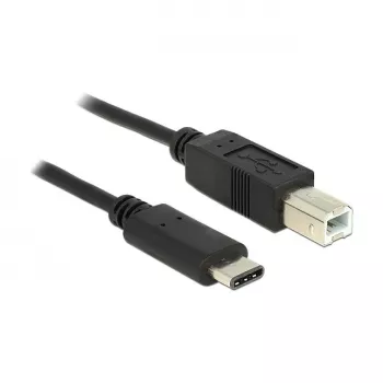 USB kabelis DeLOCK 0.5m USB2.0-C/USB2.0-B Melns