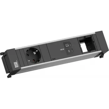 Power Frame pagarinātājs Bachmann BM0023849 ar 1x CEE7/3, 1x USB-C PD 100W un 1x savienotāju, 0,2 m kabelis