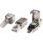 ATEN RJ-45 (J-45) vīrišķais vadu savienotājs 2A-245G, sudraba krāsā, paredzēts Cat6A kabeļiem