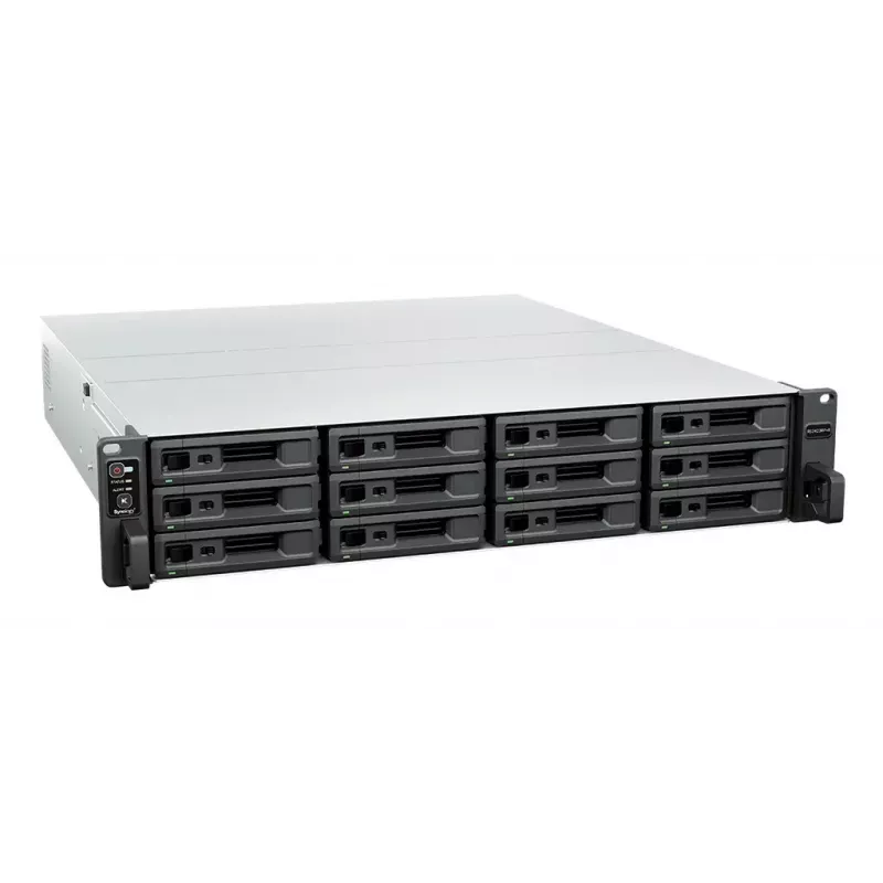 NAS Rack Synology RS2423RP+II (Rack 2U) AMD Ryzen V1780B 8 GB DDR4, 12 nodalījumu, RAID, DiskStation Manager