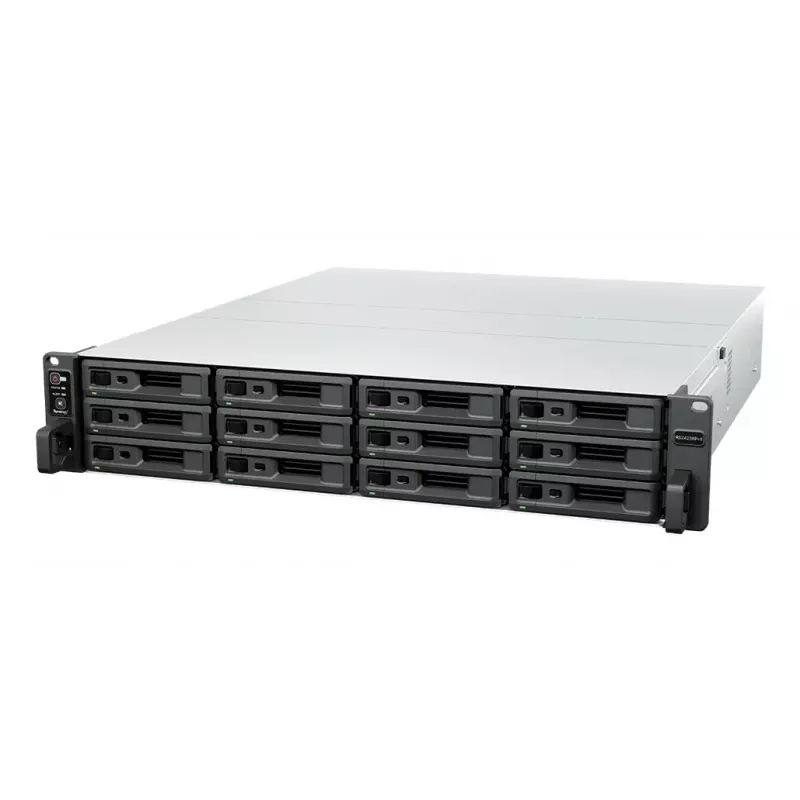 NAS Rack Synology RS2423RP+II (Rack 2U) AMD Ryzen V1780B 8 GB DDR4, 12 nodalījumu, RAID, DiskStation Manager