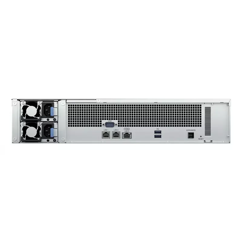 NAS Rack Synology RS2423RP+II (Rack 2U) AMD Ryzen V1780B 8 GB DDR4, 12 nodalījumu, RAID, DiskStation Manager