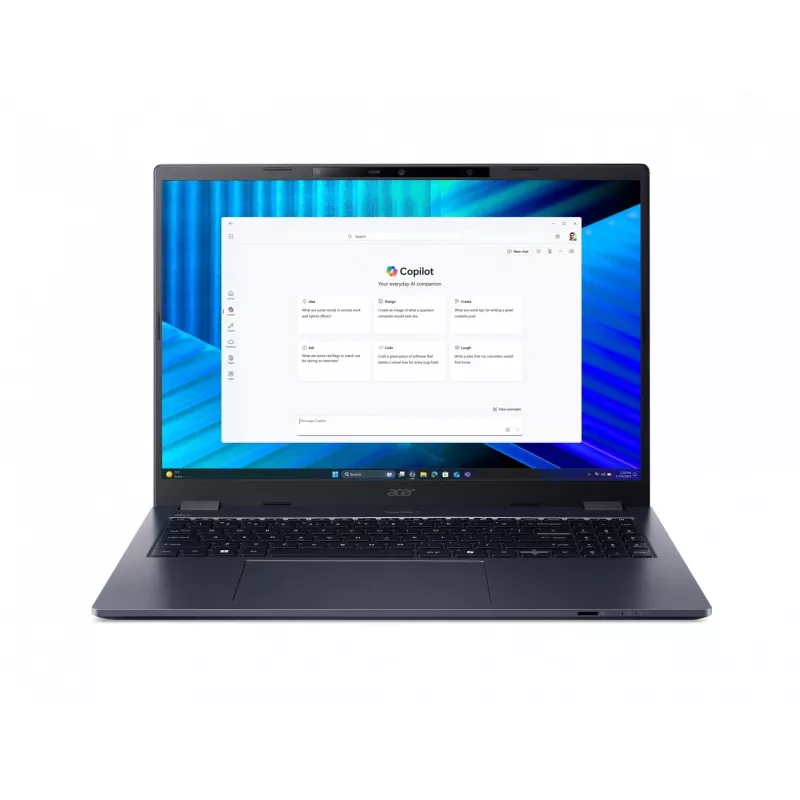 Acer TravelMate P4 TMP416-54-TCO klēpjdators ar Intel Ultra 7 255U, 16 GB operatīvo atmiņu, 512 GB SSD, Windows 11 Pro