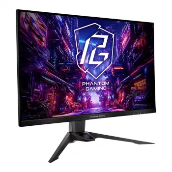 Monitors ASRock PG32QFT 32 collas QHD (2560×1440) IPS LED, 1 ms, 180 Hz, VESA, regulējams augstumā, melns