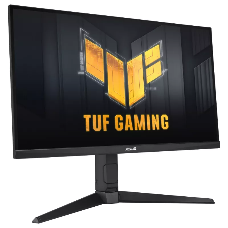 27 collu ASUS TUF Gaming VG27UQEL5A 4K UHD LCD monitors, 3840×2160, 1 ms, IPS, VESA, augstumā regulējams, iebūvēti skaļruņi