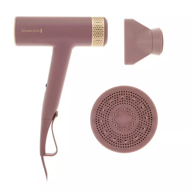Matu žāvētājs Remington EC8930, 1600 W, digitāls motors, 110000 RPM, rozā, 3 m vads