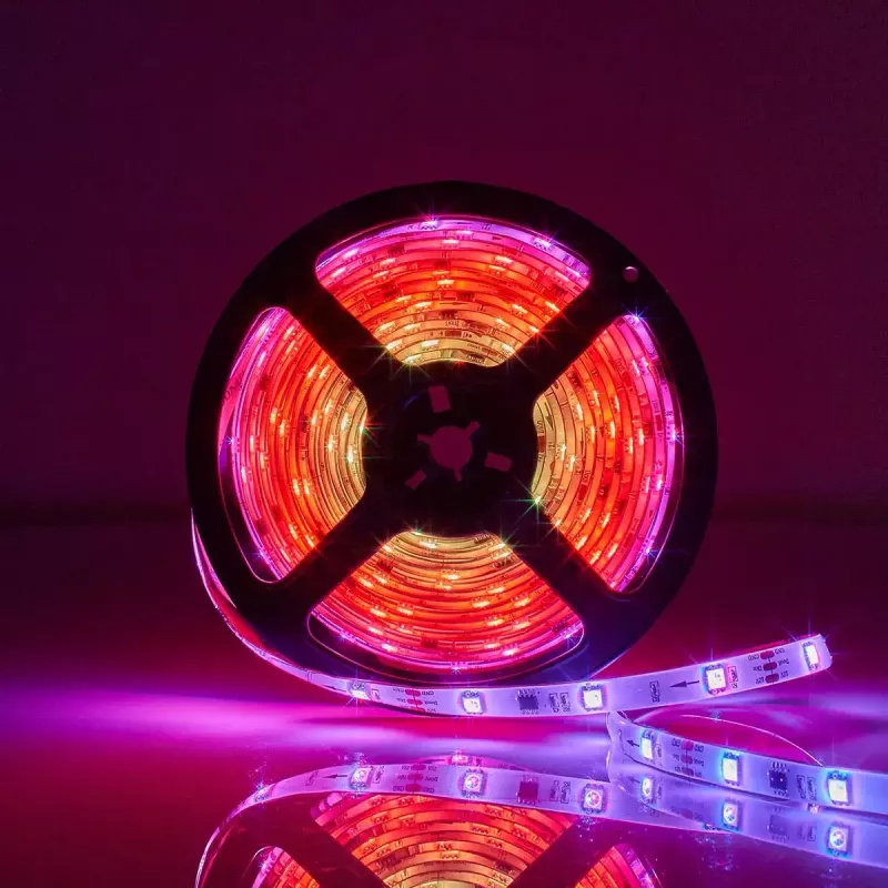 Viedā gaismas josla Nedis WIFILS51CRGB — Wi‑Fi, RGB, 24 W, 1 m kabelis, 12 mm platums