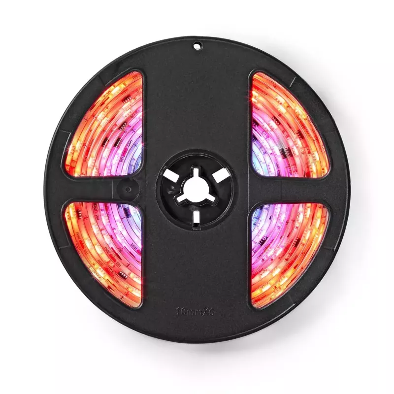 Viedā gaismas josla Nedis WIFILS51CRGB — Wi‑Fi, RGB, 24 W, 1 m kabelis, 12 mm platums