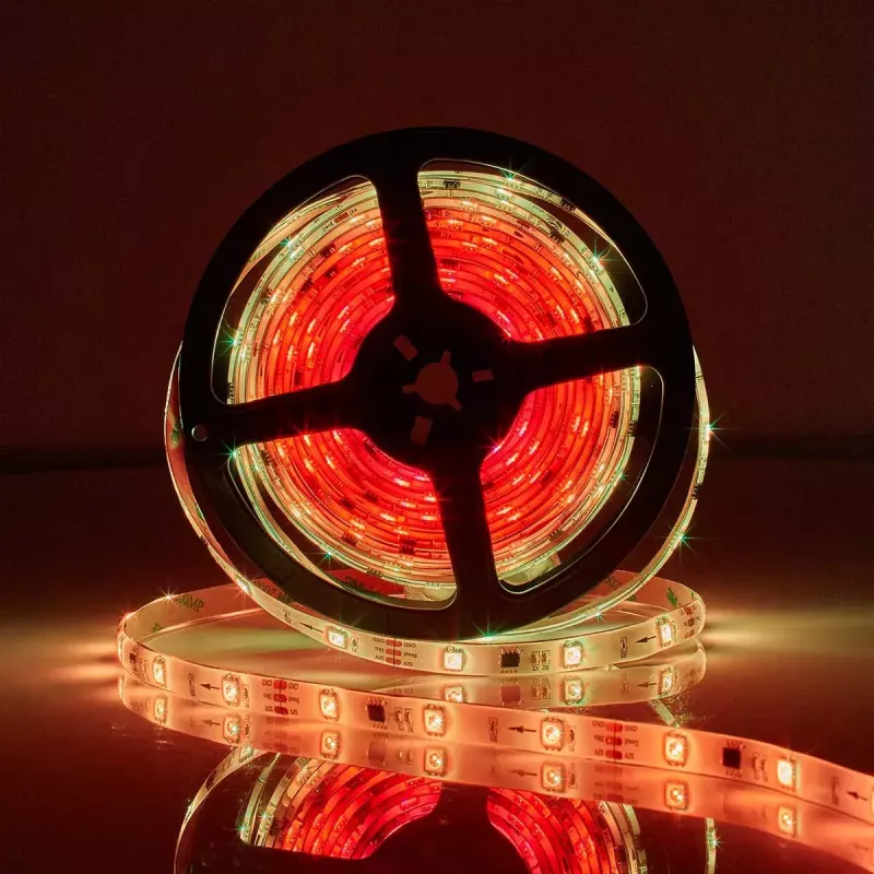 Viedā gaismas josla Nedis WIFILS51CRGB — Wi‑Fi, RGB, 24 W, 1 m kabelis, 12 mm platums