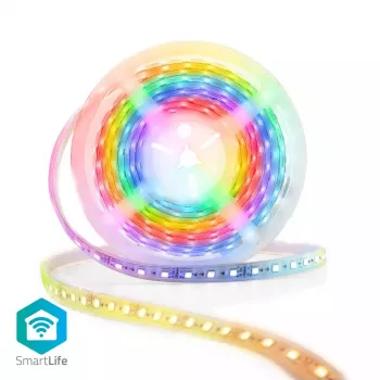Viedā gaismas josla Nedis WIFILS51CRGB — Wi‑Fi, RGB, 24 W, 1 m kabelis, 12 mm platums