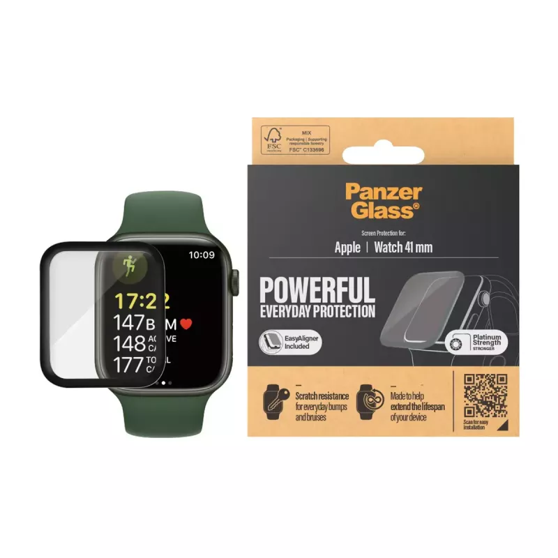 Ekrāna aizsargs PanzerGlass Apple Watch Series 8 7 41mm Caurspīdīgs