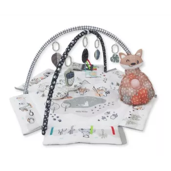 Bērnu rotaļu paklājiņš milly mally Baby Mat 5in1 Minky – daudzfunkcionāls 5-in-1 bērnu paklājiņš vēdera uzlikšanai, rotaļām, atpūtai, rāpošanas treniņam, ceļošanai