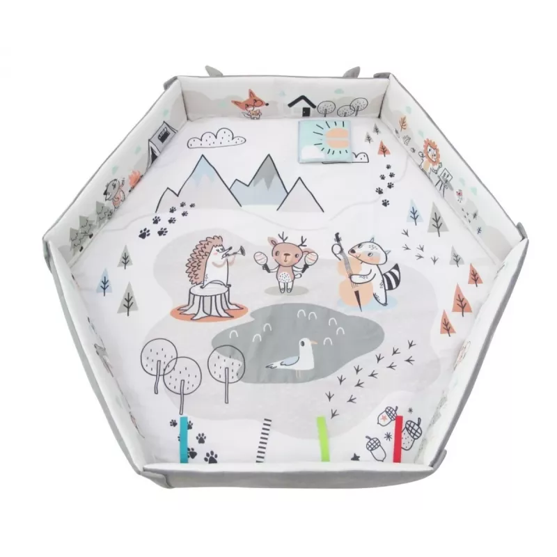Bērnu rotaļu paklājiņš milly mally Baby Mat 5in1 Minky – daudzfunkcionāls 5-in-1 bērnu paklājiņš vēdera uzlikšanai, rotaļām, atpūtai, rāpošanas treniņam, ceļošanai