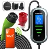 Pie sienas stiprināms elektroauto lādētājs QOLTEC 7 kW 230V CEE 32A ar Wi‑Fi un LCD (modelis 52721)