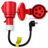 Strāvas adapteris QOLTEC CEE 16A 5P 400V uz SCHUKO 230V, modelis 52724