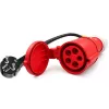 Strāvas adapteris QOLTEC CEE 16A 5P 400V uz SCHUKO 230V, modelis 52724