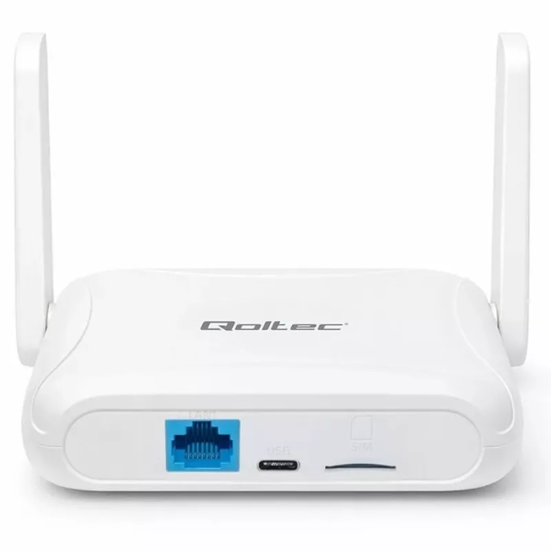 Maršrutētājs QOLTEC 56980 — 4G LTE mobilais maršrutētājs ar Wi‑Fi 6