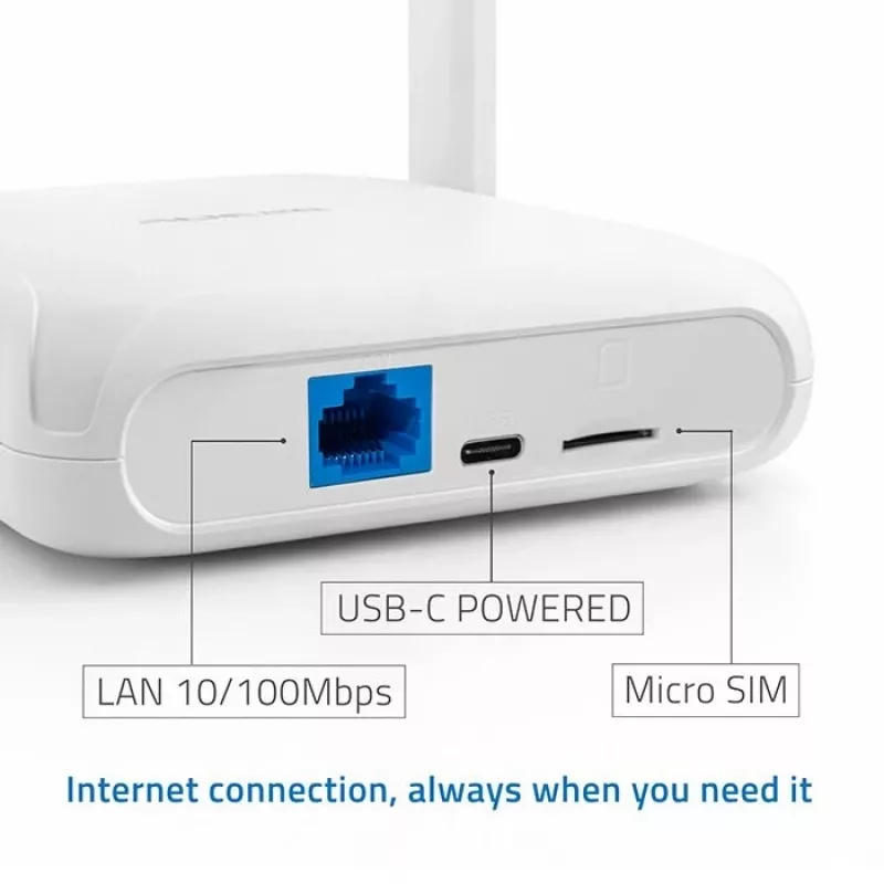 Maršrutētājs QOLTEC 56980 — 4G LTE mobilais maršrutētājs ar Wi‑Fi 6