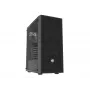 Fury Shobo SH8F Midi Tower datora korpuss — melns, ar logu, bez barošanas bloka, 2×USB 3.0, 1×USB 2.0, 2×audio, komplektā 4×120mm ventilatori