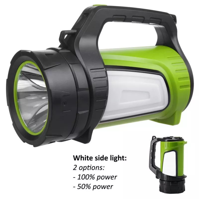 Lukturis MACLEAN MCE345 LED 3-in-1 ar ārējā akumulatora funkciju, 5W XM-L-T6, auksti balts 6500K, 3×18650 3.7V 4500mAh