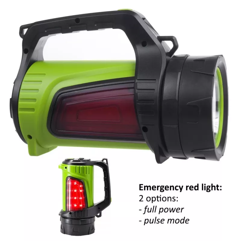 Lukturis MACLEAN MCE345 LED 3-in-1 ar ārējā akumulatora funkciju, 5W XM-L-T6, auksti balts 6500K, 3×18650 3.7V 4500mAh