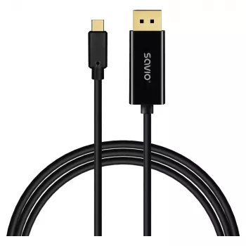 Kabelis SAVIO CL-207 USB-C uz DisplayPort 2,0 m, DisplayPort 1.2 atbalsts