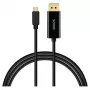 Kabelis SAVIO CL-207 USB-C uz DisplayPort 2,0 m, DisplayPort 1.2 atbalsts